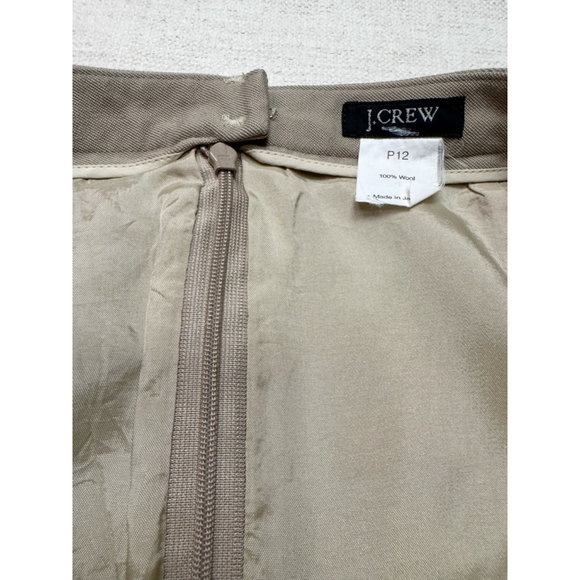 J Crew Women’s Wool Skirt size P12 Tan Khaki Corporate Business Academia Career - Picture 4 of 4